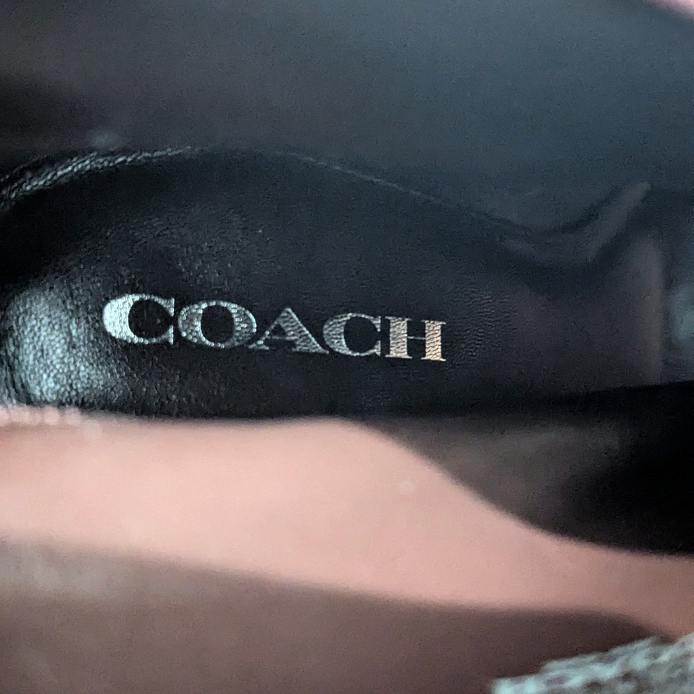 Coach Lena Lux Heels Coach Burgundy Suede Heels Coach Peep toe Lace Up Booties - Picture 6 of 8